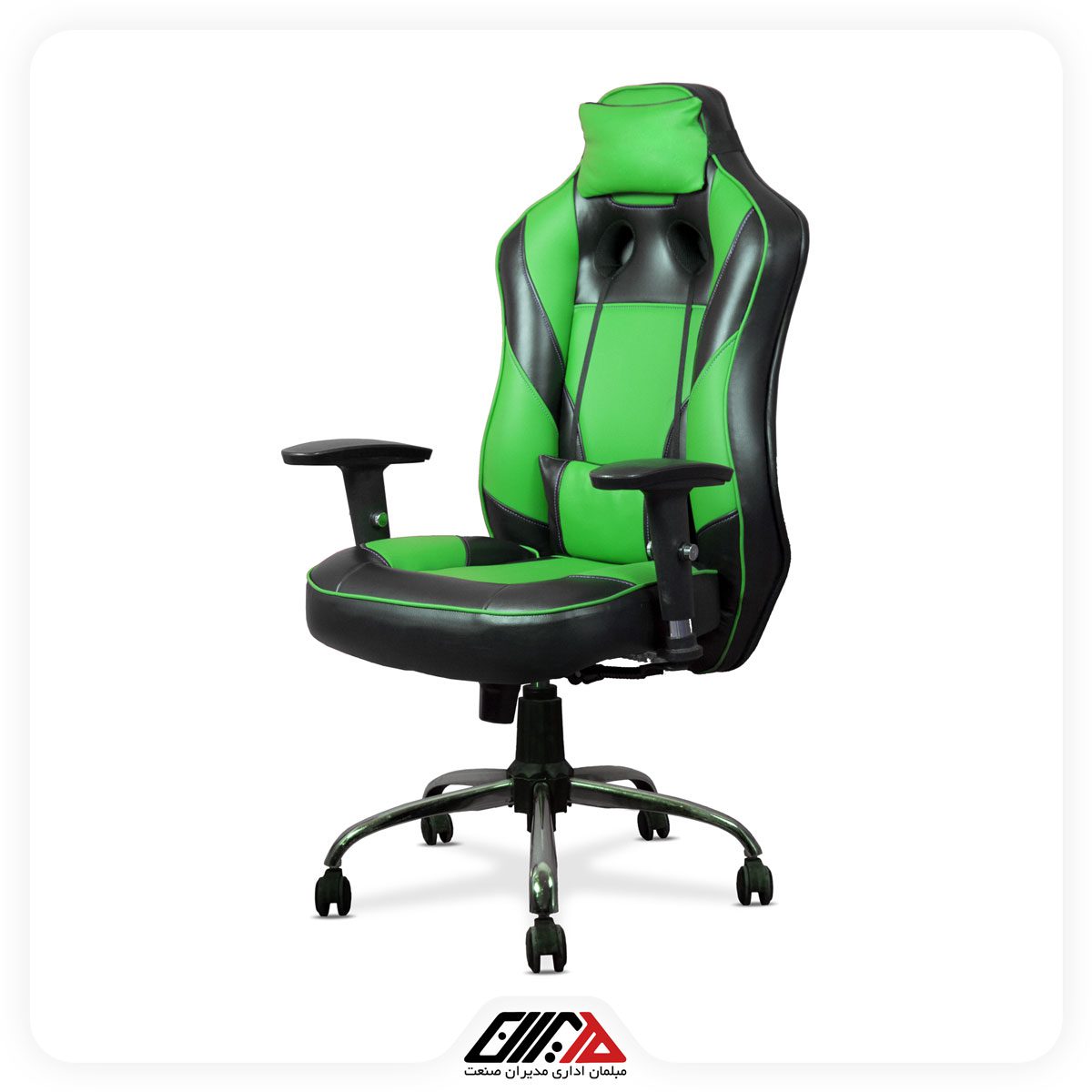 صندلی گیمینگ مشکی/سبز